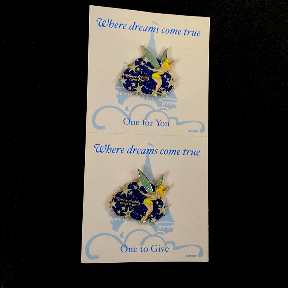EXCLUSIVE vintage never worn Tinkerbell pins.